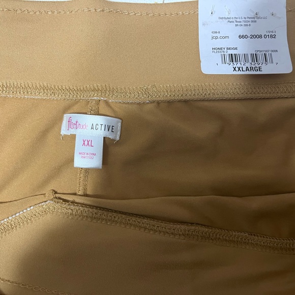 NWT mustard color flare leg active wear pants - Picture 2 of 6